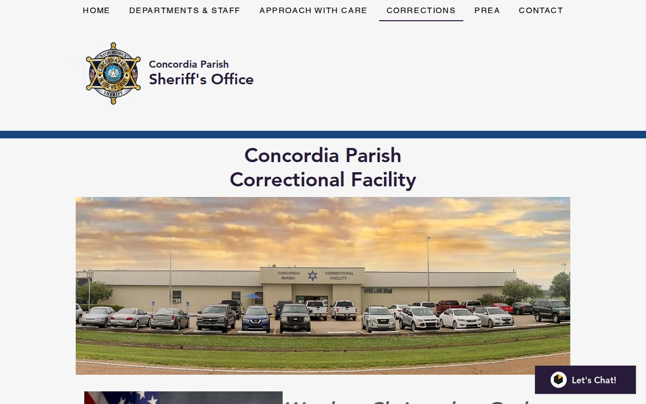 Concordia Parish arrest history correctional facilities
