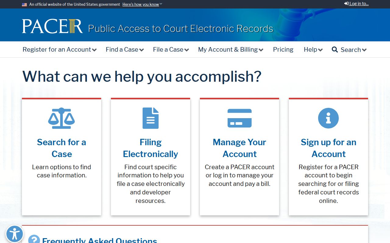 PACER federal Concordia Parish criminal court records search