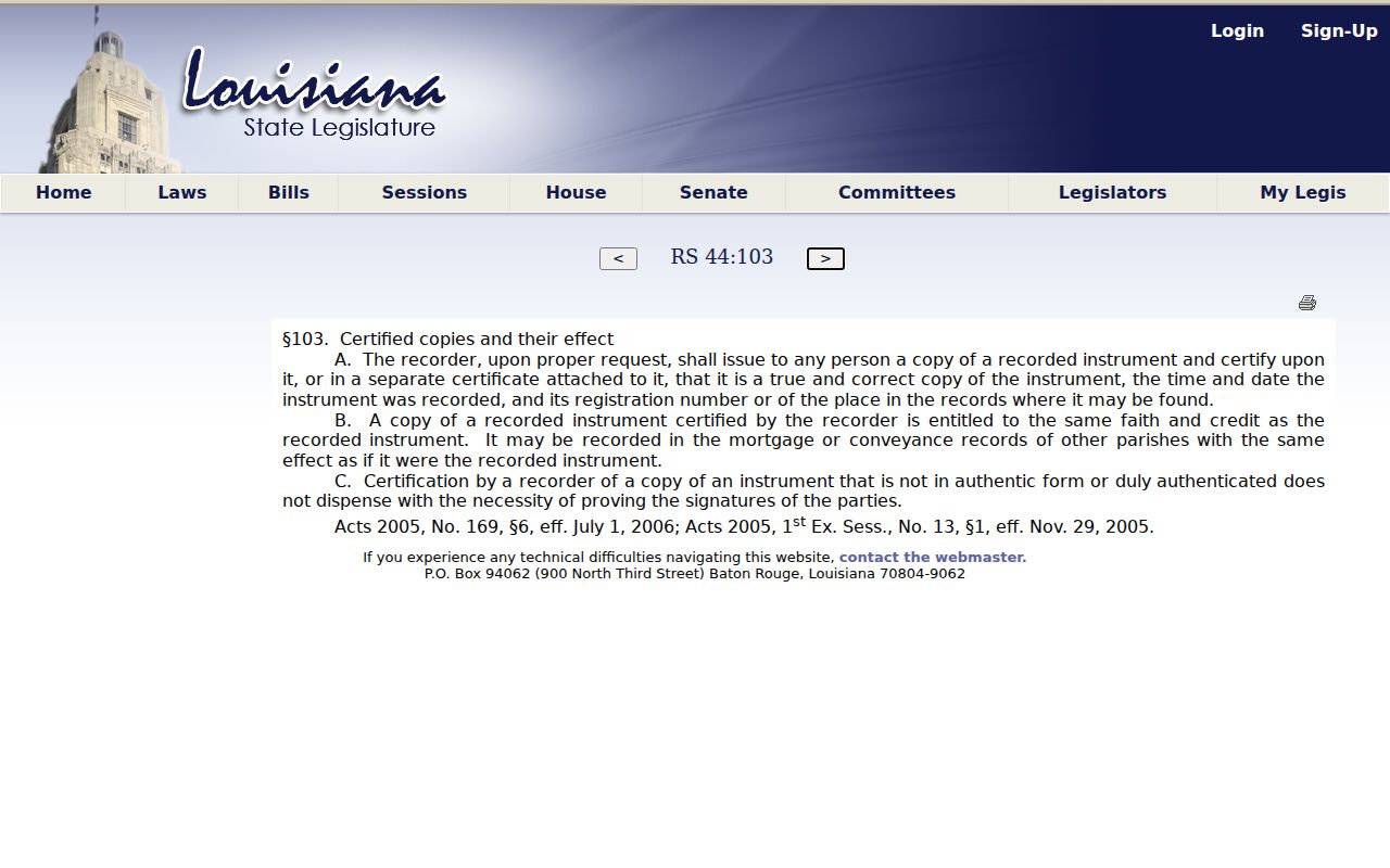 Concordia Parish Vidalia criminal records public availability law